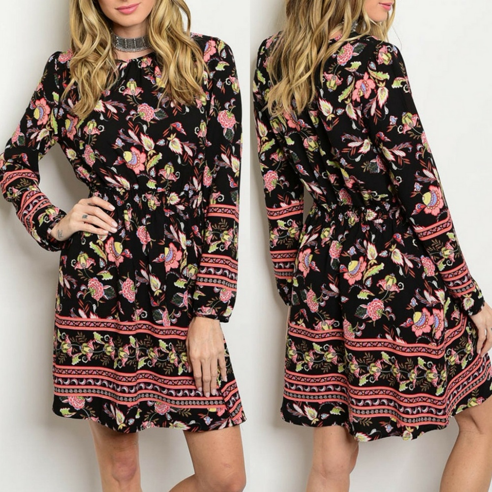 Black Floral Dress {Christy & Co,}